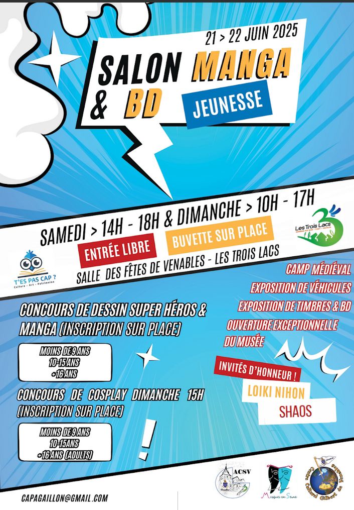 Week-end du 21-22 juin 2025 : Salon Manga & BD